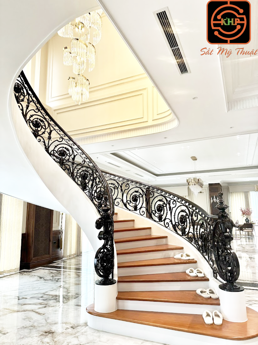 Cầu thang Hoa Sắt Mỹ Thuật CT020 4 Cầu thang Hoa Sắt Mỹ Thuật CT020 - Ảnh 4
