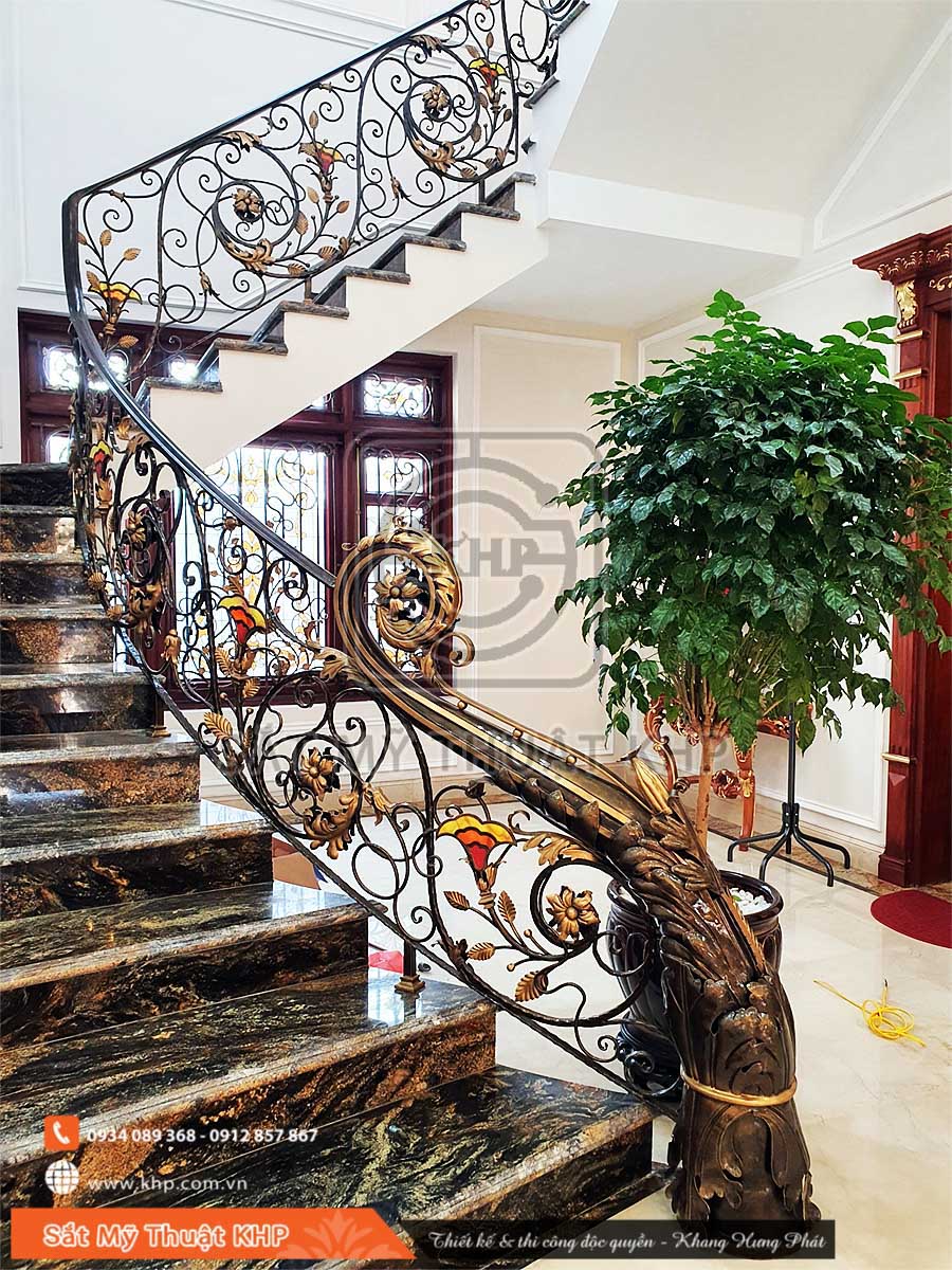 Cầu thang Sắt Nghệ Thuật đẹp Hoa Kính Đồng CT011 5 Cầu thang Sắt Nghệ Thuật đẹp Hoa Kính Đồng CT011 - Ảnh 5